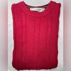 John Ashford Sweater Mens Large Vintage Cable Knit Crewneck Textured Classic Pre